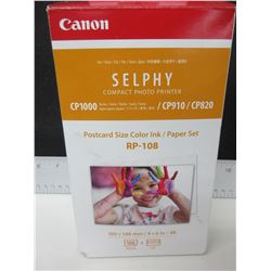 Canon Selphy Postcard size Color ink / Paper set  - box has been opened