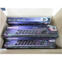 New set of 4 VENOM 8.4v 3000mah high power 7 cell Flat pack Batteries