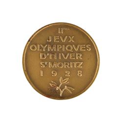 St. Moritz 1928 Winter Olympics Bronze Participation Medal