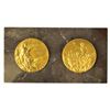 Berlin 1936 Summer Olympics Gilt Bronze Marble Plaque