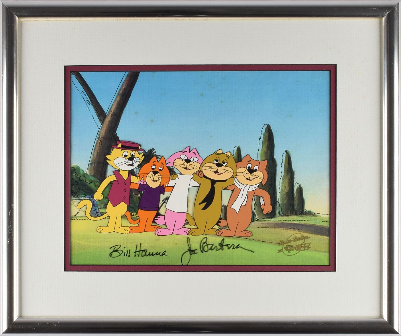 Bill Hanna And Joe Barbera Signed Production Cel From Top Cat And