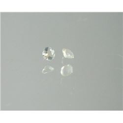 GEMSTONE - WHITE TOPAZ - ROUND FACETED - 2 TTL - AVERAGE 2.5mm DIAM