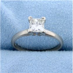 .84 Carat Princess Cut Diamond Solitaire Engagement Ring in 14k White Gold