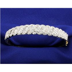 5 Carat Diamond Bangle Bracelet in 14k Gold