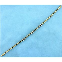 Diamond and Sapphire Bracelet in 18k Yellow Gold