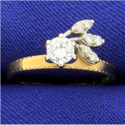 Vintage 1/2 ct Diamond Ring in Unique Setting in 14k Gold