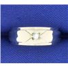Image 1 : Diamond Solitaire Band Ring in 14K White Gold