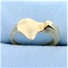 Image 1 : Unique Abstract Style Ring in 14k Yellow Gold