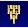 Image 1 : Statement Pin in 14k Rose, White, & Yellow Gold