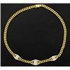 Image 1 : 1/2ct TW Diamond Italian Made Curb Link Necklace in 18k Gold