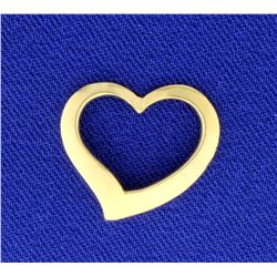 14K Gold Heart Slide or Pendant