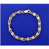 Image 1 : Designer Link Bracelet in 14K Yellow Gold