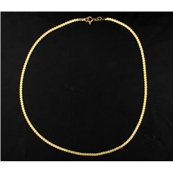 18K Yellow Gold Flat S Link Neck Chain