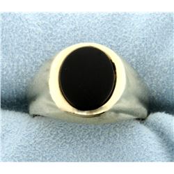 5ct Onyx Ring in 14k Yellow Gold