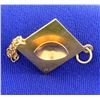 Image 2 : Graduation Cap Pearl Pendant in 14k Yellow Gold