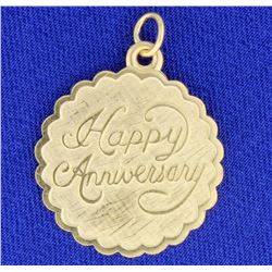 Anniversary Pendant in 14k Yellow Gold