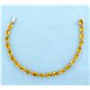 Image 1 : 33ct Citrine Bracelet in 14k Yellow Gold
