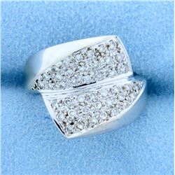 1/2 ct TW Diamond Bypass Ring in 14k White Gold
