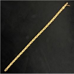 7 3/4 Inch Nugget Style Bracelet in 14k Yellow Gold