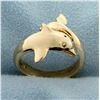 Image 1 : 14K Gold Dolphin Ring