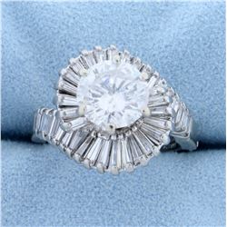 Vintage 4ct TW Diamond Ring with Hinged Arthritic Shank