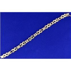 1ct TW Sliding Diamond Designer Bracelet in 14k Yellow Gold