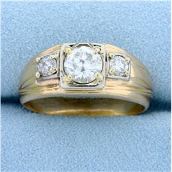 1.3ct TW Men's Diamond Ring in 14k Yellow Gold