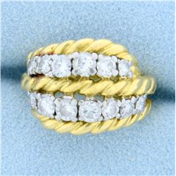 Vintage Van Cleef & Arpels 1ct TW Diamond Ring in 18k Yellow Gold