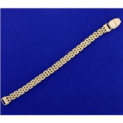 Panther Link Bracelet in 14K Yellow Gold