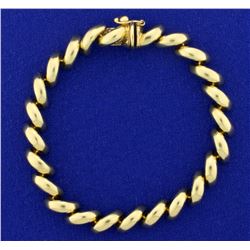 7 1/4 Inch San Marco Link Bracelet in 14k Yellow Gold