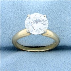 2 Carat Diamond Solitaire Engagement Ring in 14k Yellow Gold Setting