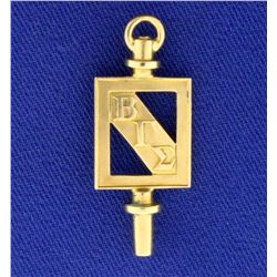 Beta Gamma Sigma Charm or Pendant in 10k Yellow Gold