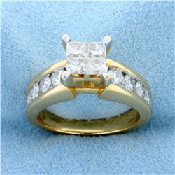 2ct TW Diamond Engagement Ring in 14k Yellow Gold