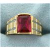 Image 1 : 1.5ct Solitaire Ruby Ring in 14K Yellow and White Gold