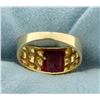 Image 4 : 1.5ct Solitaire Ruby Ring in 14K Yellow and White Gold