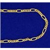 Image 2 : 24 1/2 Inch Figaro Neck Chain in 18K Yellow Gold