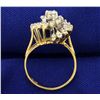 Image 3 : 1/3ct TW Diamond Cluster Ring in 14K Yellow Gold
