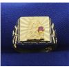 Image 1 : Religious Virgin Mary Ring in 14K Yellow Gold