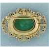 Image 2 : Antique Jade Pendant or Pin in 14K Yellow Gold