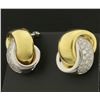 Image 1 : 3/4ct TW Diamond Clip-On Earrings in 18K Yellow and White Gold