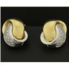 Image 2 : 3/4ct TW Diamond Clip-On Earrings in 18K Yellow and White Gold