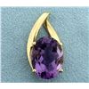 Image 1 : Over 10ct Amethyst Pendant in 10K Yellow Gold