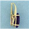 Image 2 : Over 10ct Amethyst Pendant in 10K Yellow Gold