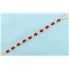 Image 1 : Lab Ruby and Diamond Gold Bracelet