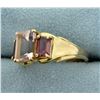 Image 2 : 3.5ct TW Natural Morganite Ring in 14K Yellow Gold
