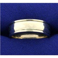 Wide Heavy Men's Wedding Band Ring in 14K White Gold