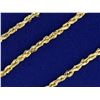 Image 2 : 24 Inch Rope Style Neck Chain in 14K Yellow Gold