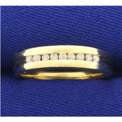 Diamond Band Wedding or Anniversary Ring in 14K Yellow Gold