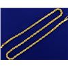 Image 1 : 18 1/2 Inch Unique Rectangular Link Rope Style Neck Chain in 14K Yellow Gold