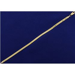 6 3/4 Inch Herringbone Bracelet in 14K Yellow Gold